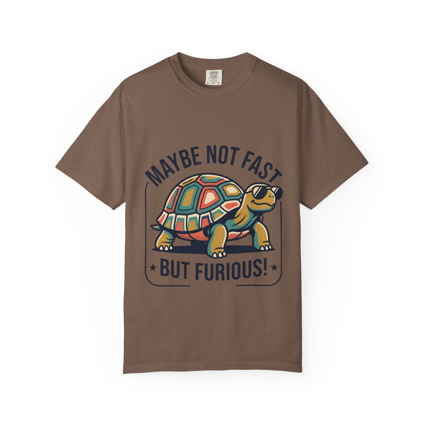 Maybe Not Fast But Furious! Turtle — Funny Retro Graphic Tee