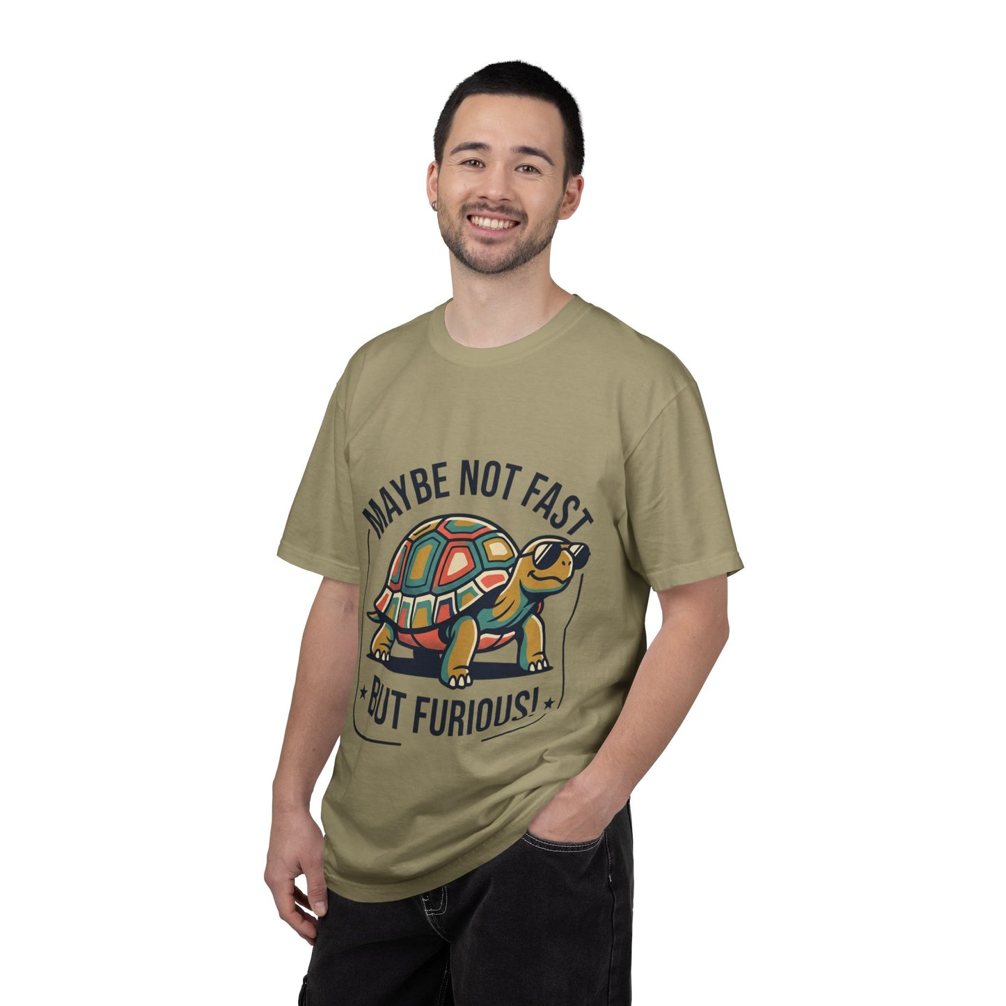 Maybe Not Fast But Furious! Turtle — Funny Retro Graphic Tee