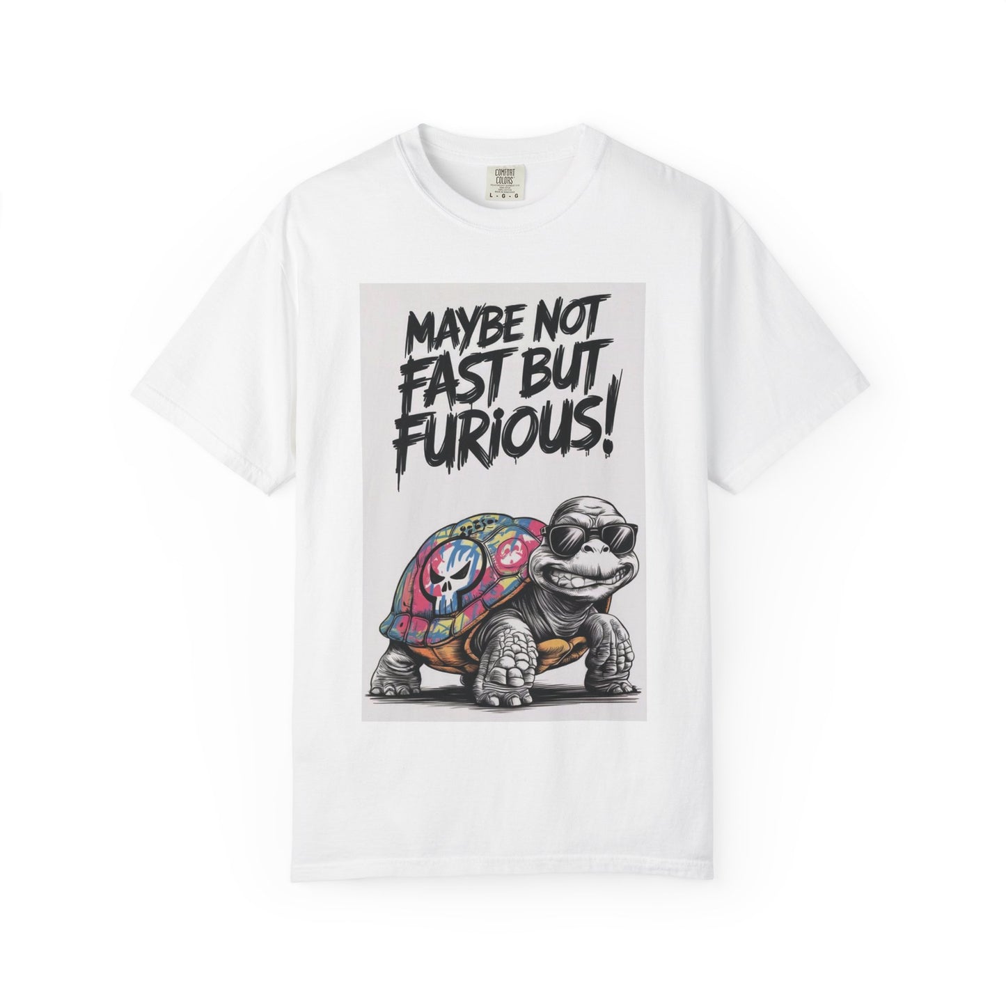 Maybe Not Fast But Furious! Turtle — Funny Retro Graphic Tee