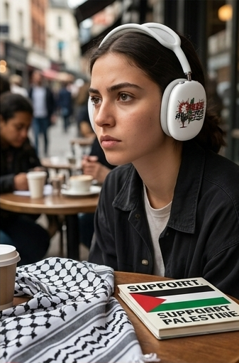 AirPods Max Case — “FREE #PALESTINE” Graphic Protective Shell