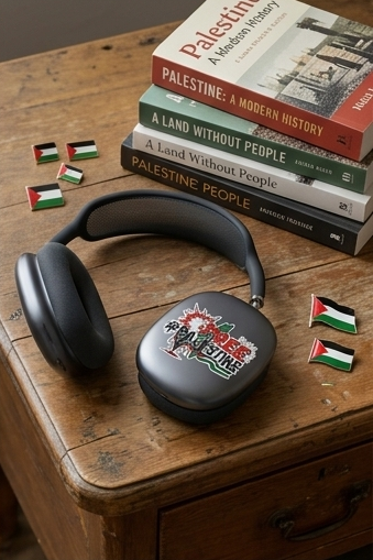 AirPods Max Case — “FREE #PALESTINE” Graphic Protective Shell