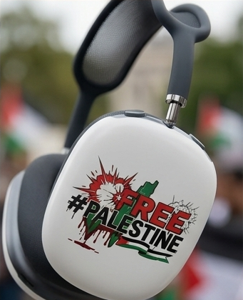 AirPods Max Case — “FREE #PALESTINE” Graphic Protective Shell