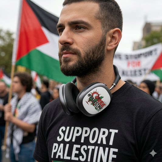 AirPods Max Case — “FREE #PALESTINE” Graphic Protective Shell