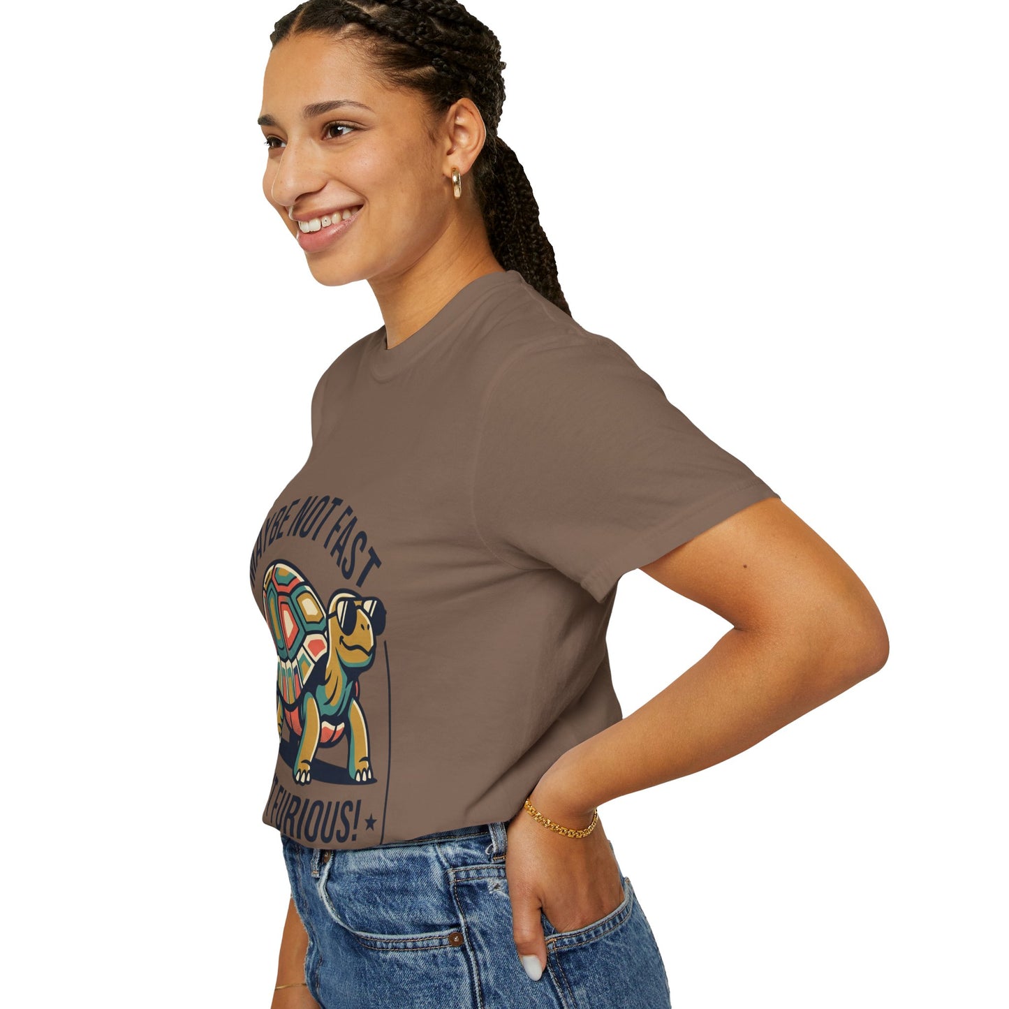 Maybe Not Fast But Furious! Turtle — Funny Retro Graphic Tee