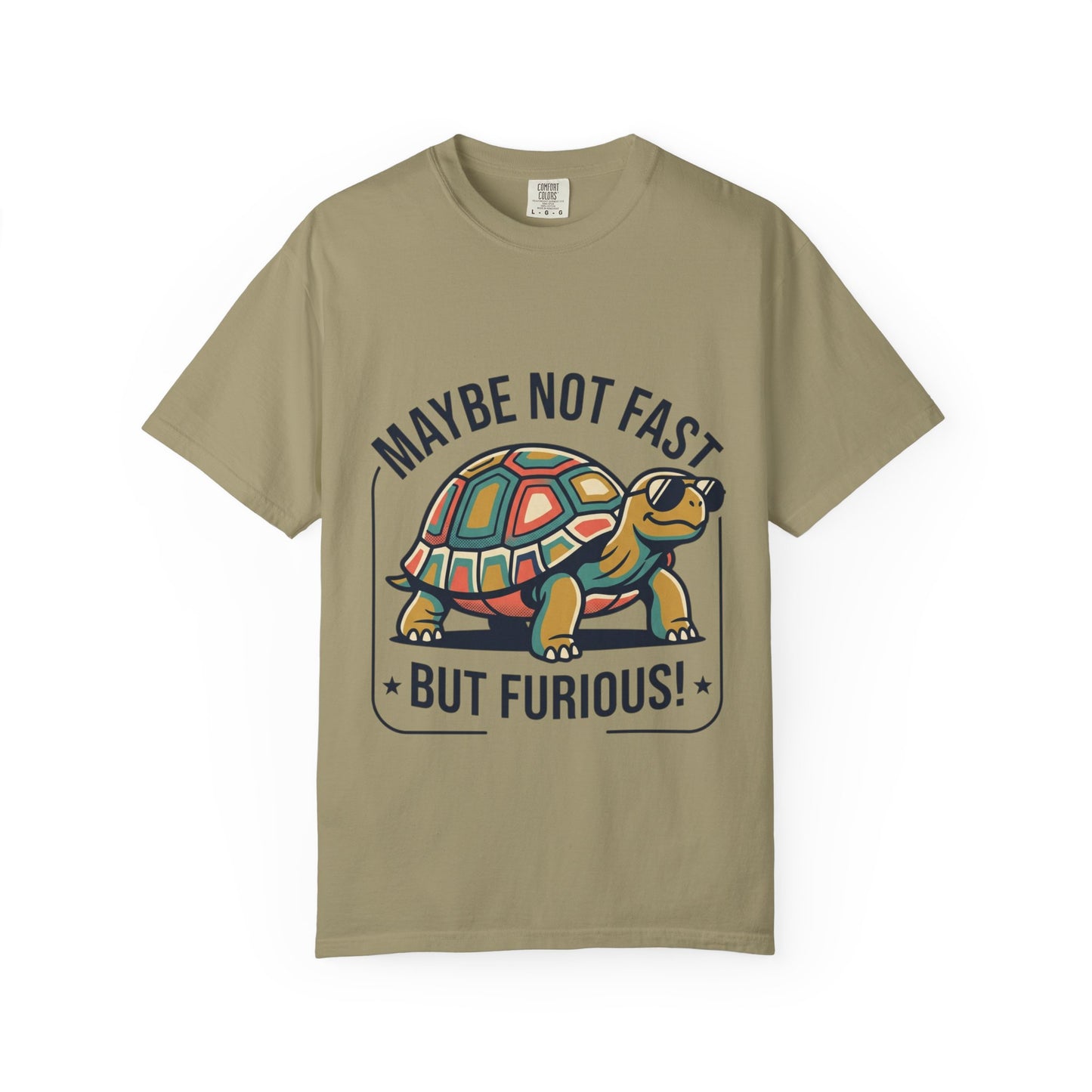 Maybe Not Fast But Furious! Turtle — Funny Retro Graphic Tee