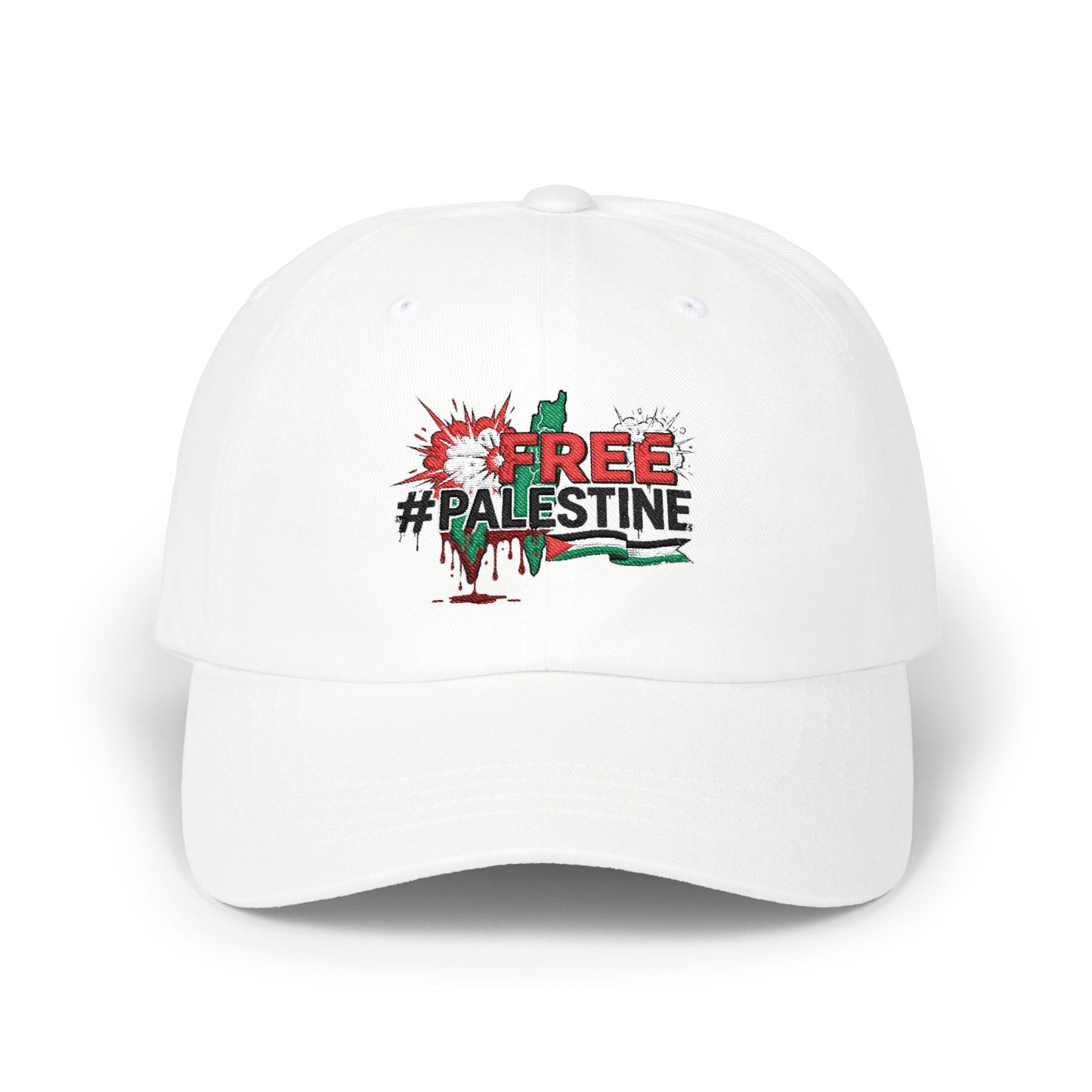 Unisex Cap — “FREE #PALESTINE” Embroidered Political Statement Hat
