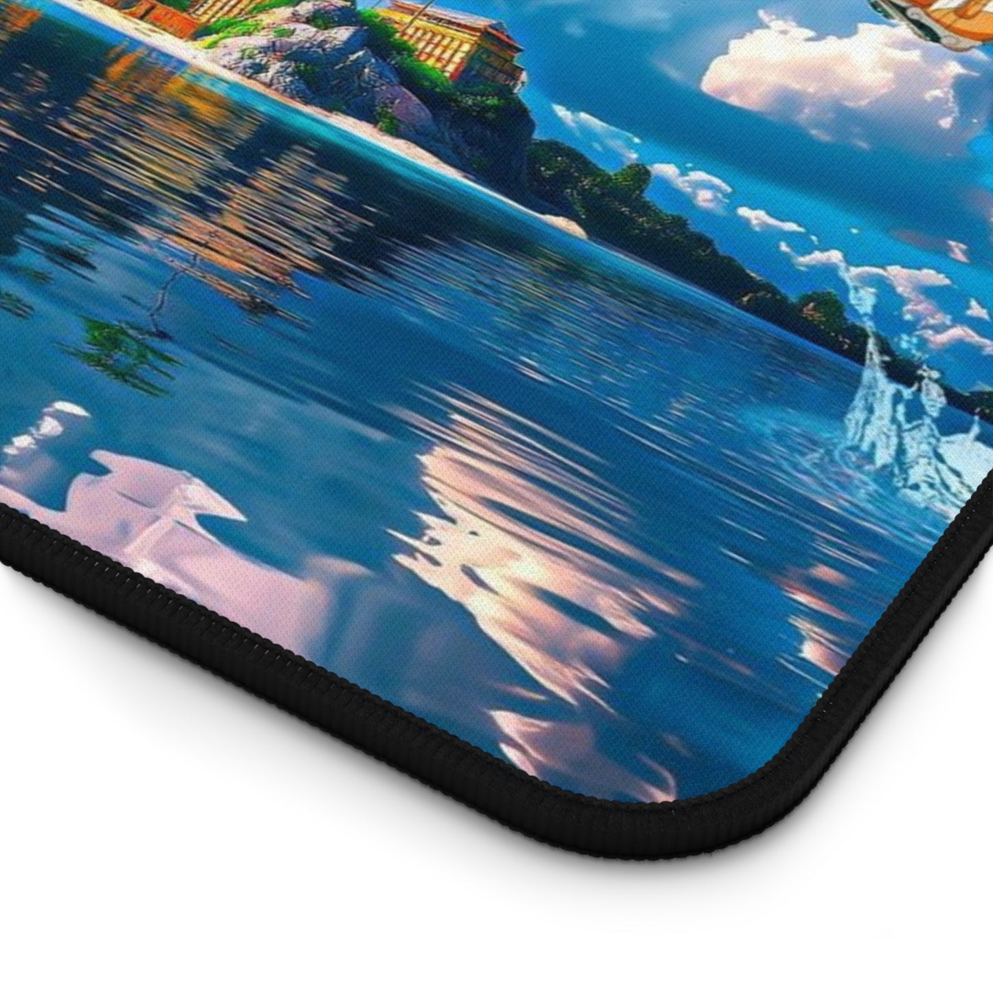 Skull Island (ONE Piece) Fantasy Desk Mat — Colorful Pirate Skull Landscape Mouse Pad