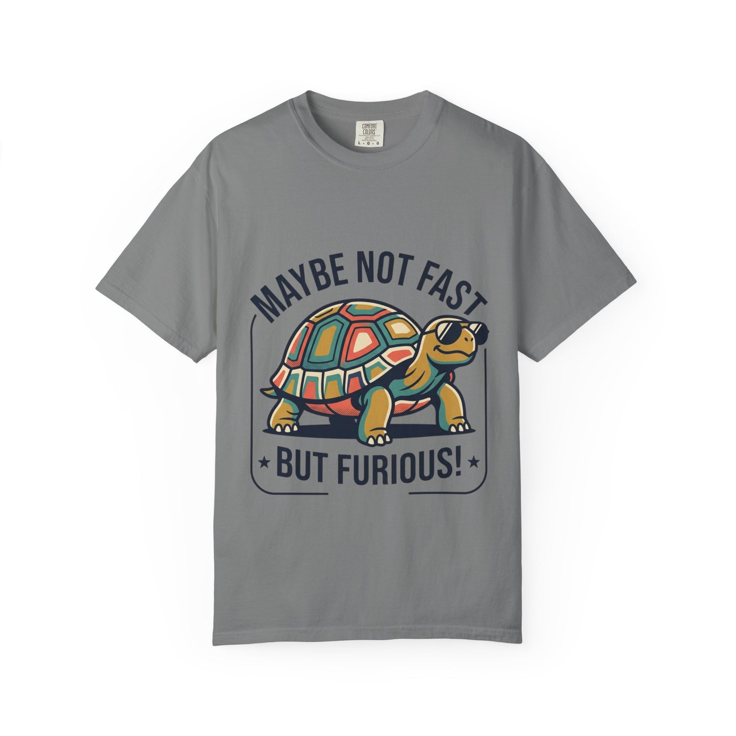 Maybe Not Fast But Furious! Turtle — Funny Retro Graphic Tee
