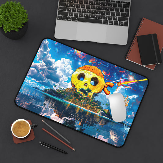 Skull Island (ONE Piece) Fantasy Desk Mat — Colorful Pirate Skull Landscape Mouse Pad