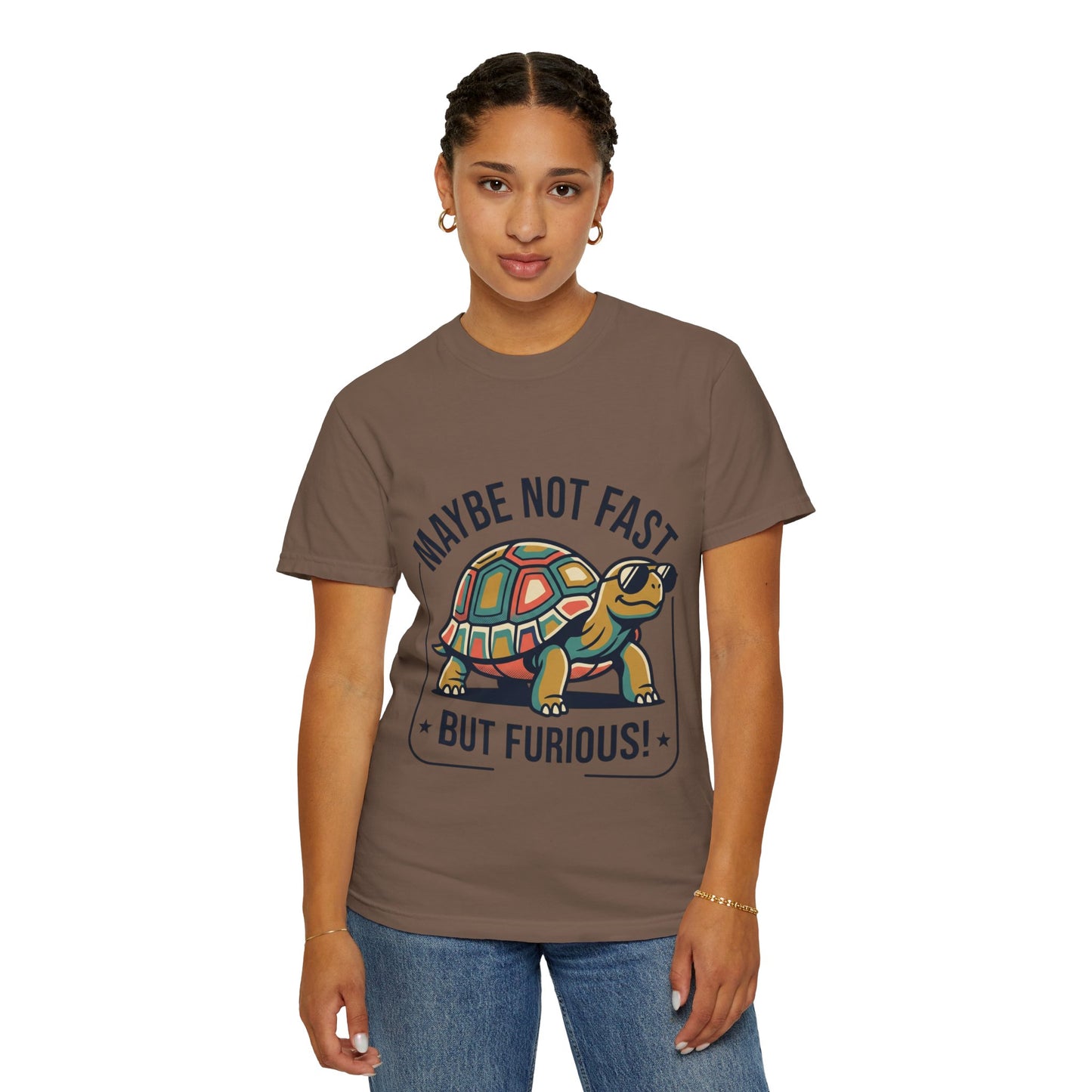 Maybe Not Fast But Furious! Turtle — Funny Retro Graphic Tee